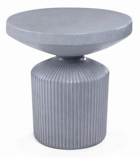 Crete Outdoor Concrete End Table - Weathered Greyoutdoor patio furniture set