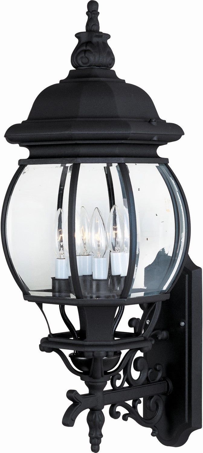 Crown Hill Four Light Outdoor Wall Lantern Black