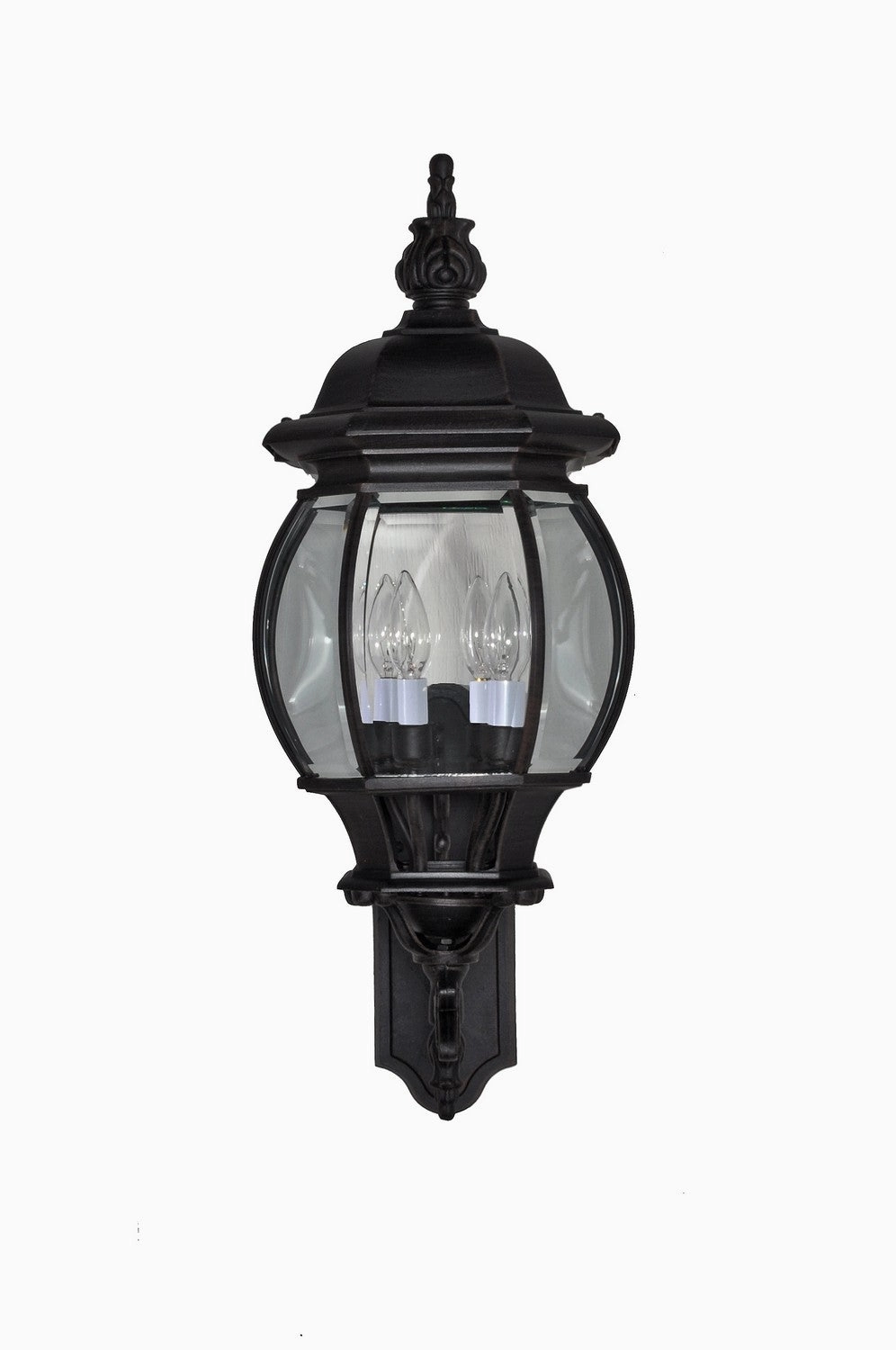 Crown Hill Four Light Outdoor Wall Lantern Black