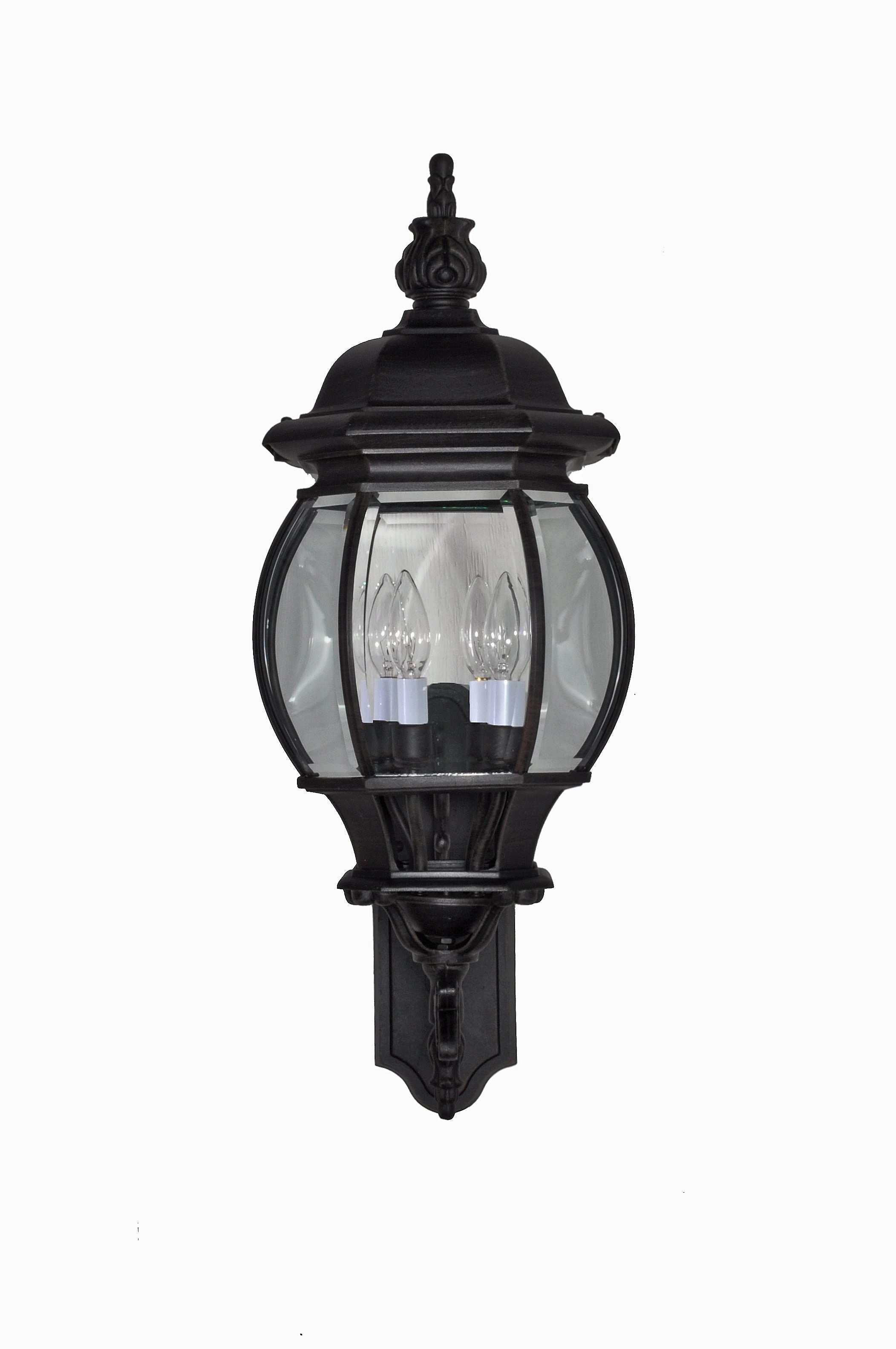 Crown Hill Four Light Outdoor Wall Lantern Black