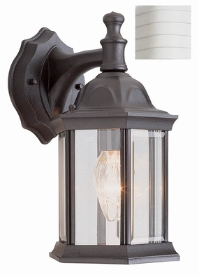 Cumberland One Light Wall Lantern WhiteOutdoor wall sconces with motion sensor