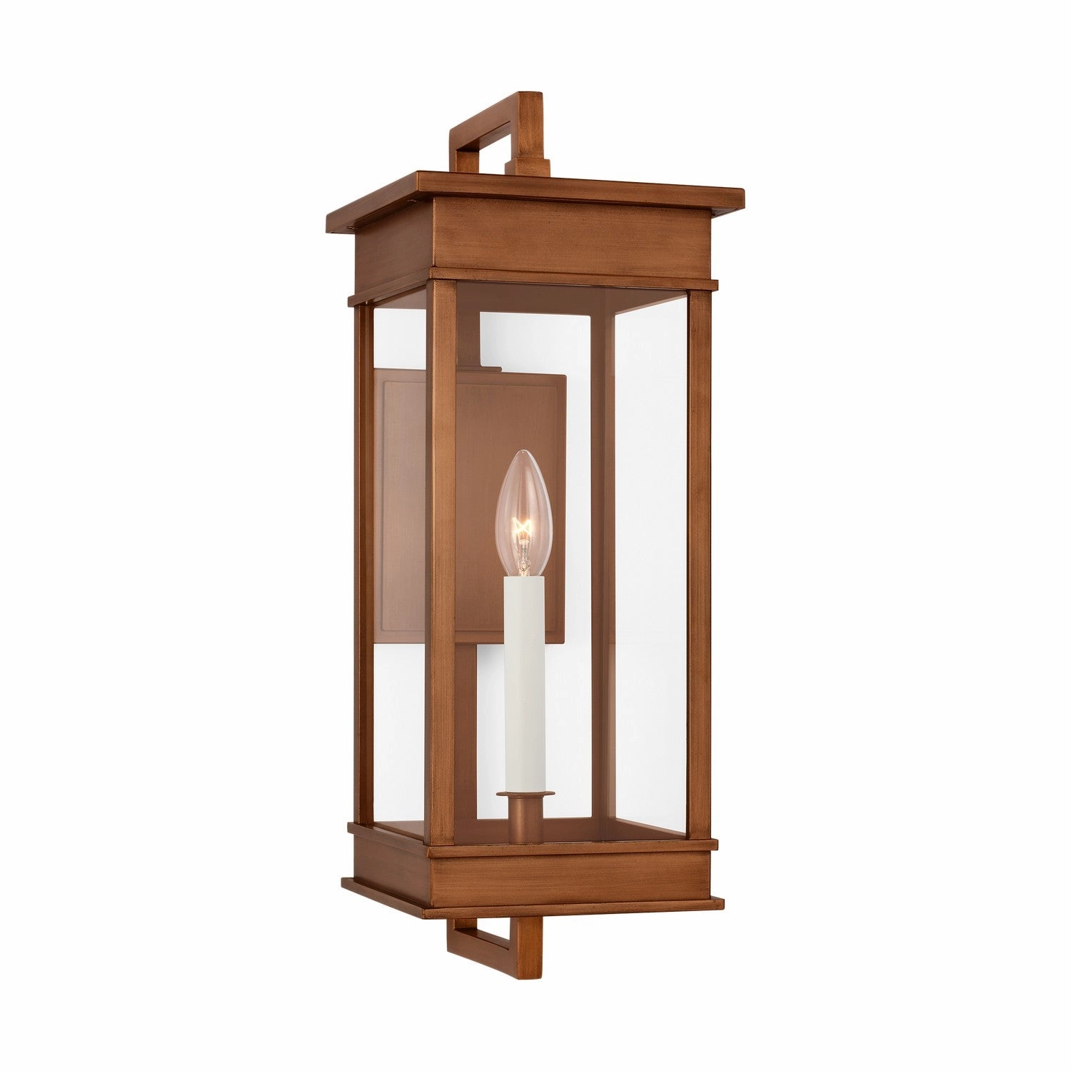 Cupertino One Light Wall Lantern Natural CopperOutdoor wall sconces with motion sensor
