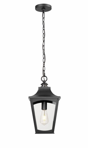 Curry One Light Outdoor Hanging Lantern Powder Coated BlackOutdoor wall sconces with motion sensor