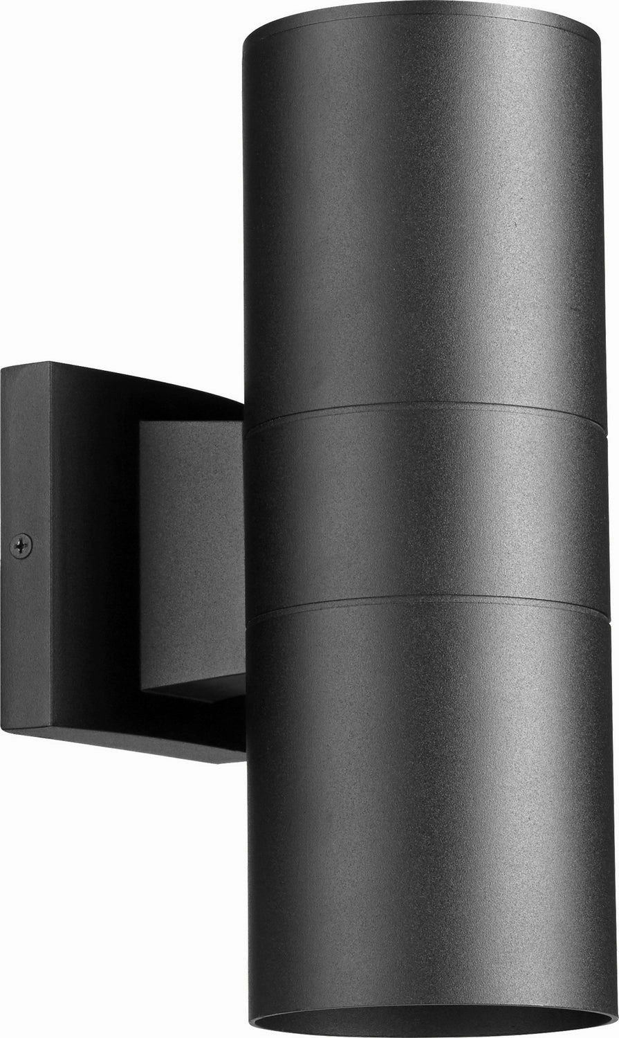 Cylinder Two Light Wall Mount Textured BlackOutdoor wall sconces with motion sensor