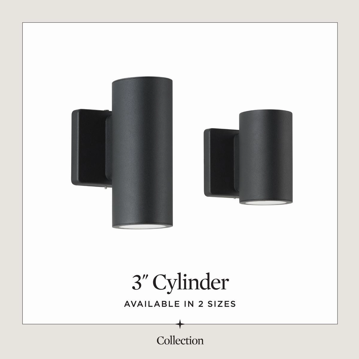 Cylinders LED Wall Mount Black