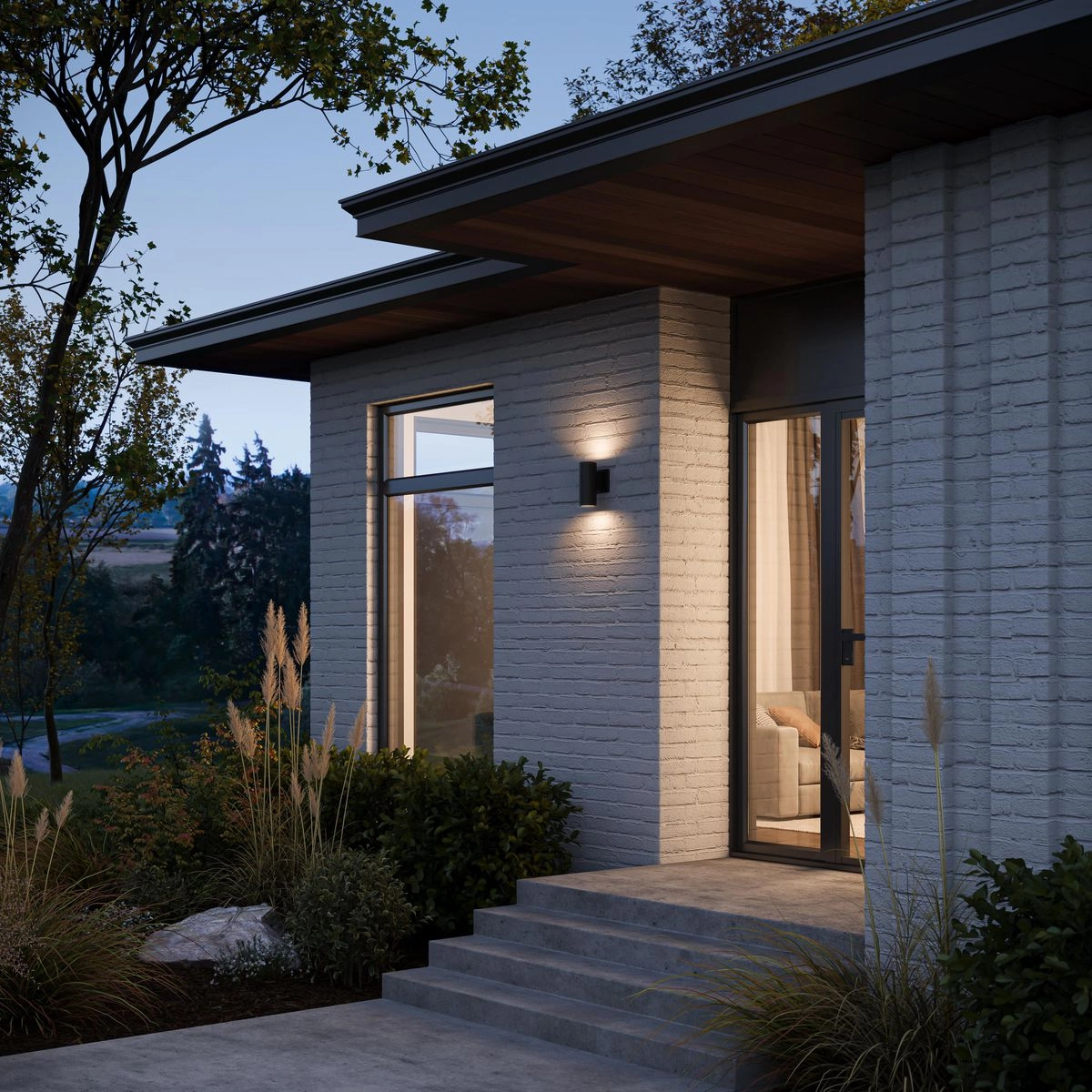 Cylinders LED Wall Mount Black