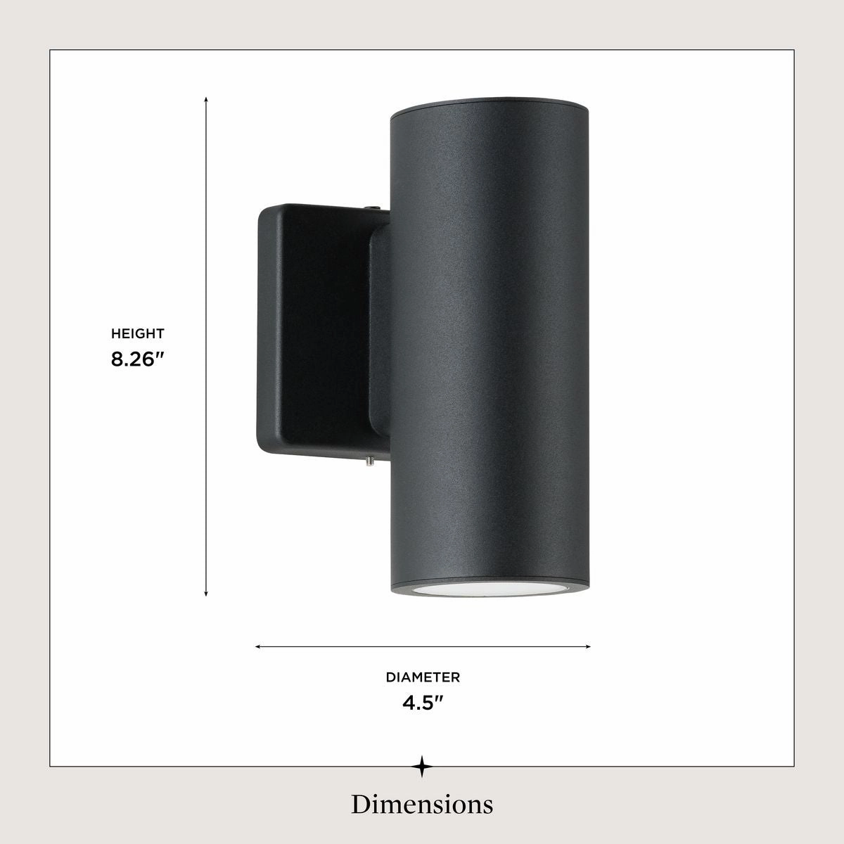 Cylinders LED Wall Mount Black