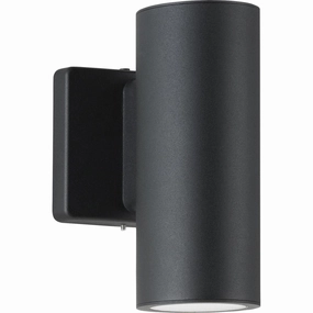 Cylinders LED Wall Mount BlackOutdoor wall sconces with motion sensor