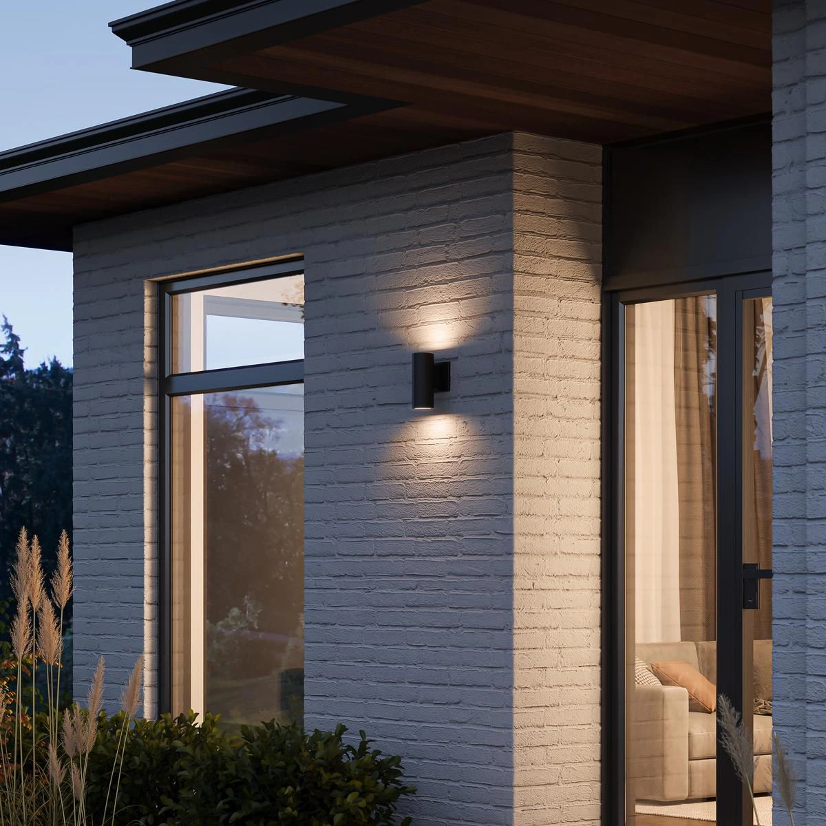 Cylinders LED Wall Mount Black
