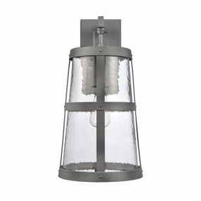 Dakota One Light Outdoor Wall Sconce Distressed ZincOutdoor wall sconces with motion sensor