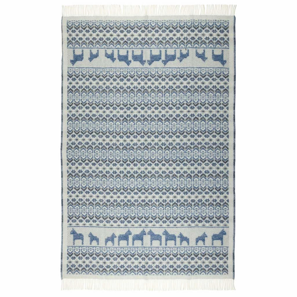 Dalarna Bl Wool Blanket