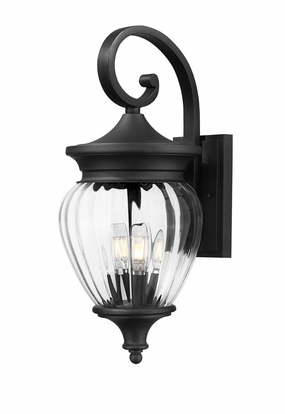 Davina Three Light Outdoor Wall Light BlackOutdoor wall sconces with motion sensor