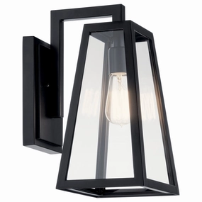 Delison One Light Outdoor Wall Mount BlackOutdoor wall sconces with motion sensor