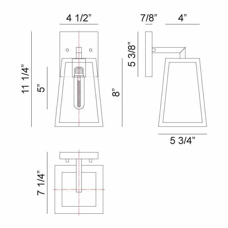 Denzil 1-Light Small Outdoor Wall Light