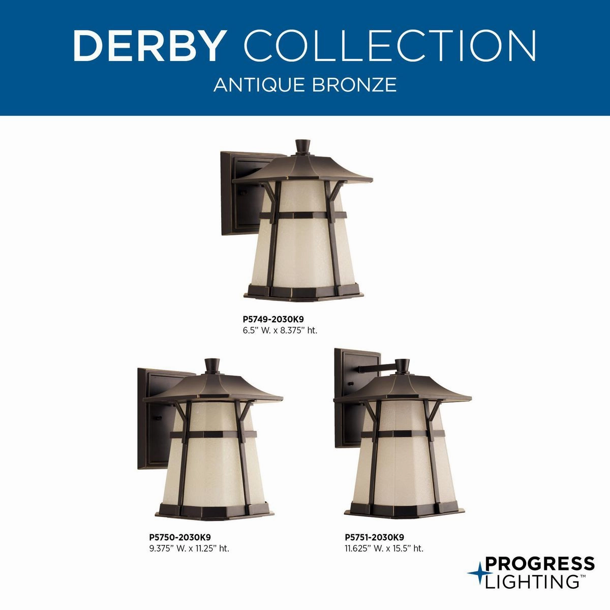 Derby Led LED Wall Lantern Antique Bronze