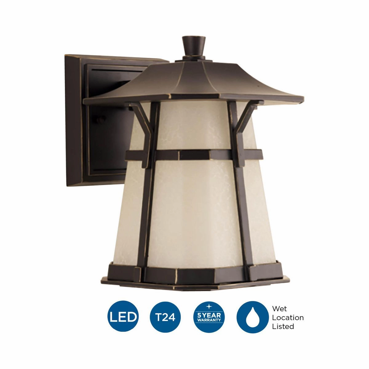 Derby Led LED Wall Lantern Antique Bronze