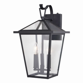 Derby Three Light Outdoor Wall Mount Matte BlackOutdoor wall sconces with motion sensor