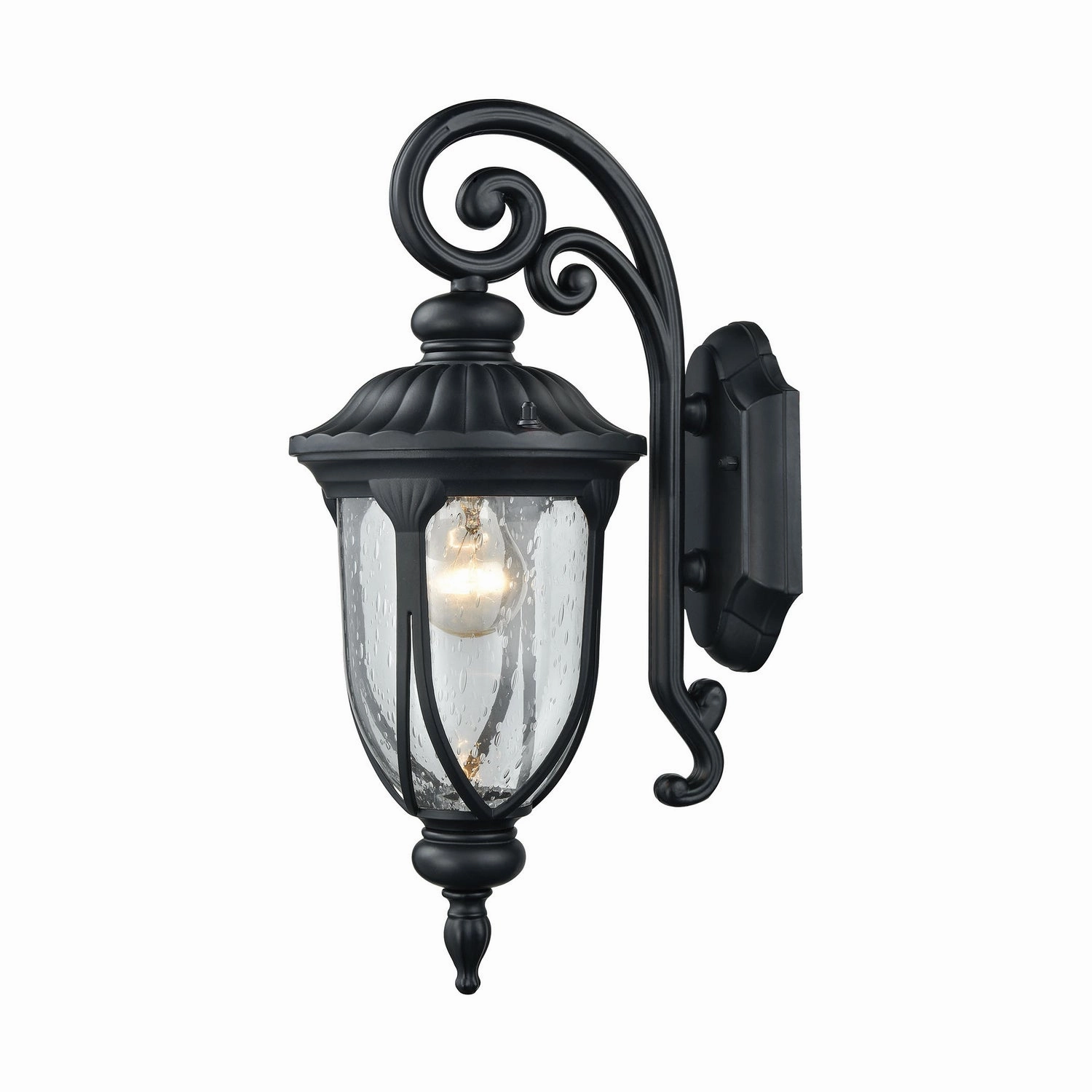 Derry Hill One Light Outdoor Wall Sconce Matte BlackOutdoor wall sconces with motion sensor