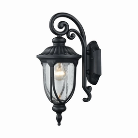 Derry Hill One Light Outdoor Wall Sconce Matte BlackOutdoor wall sconces with motion sensor