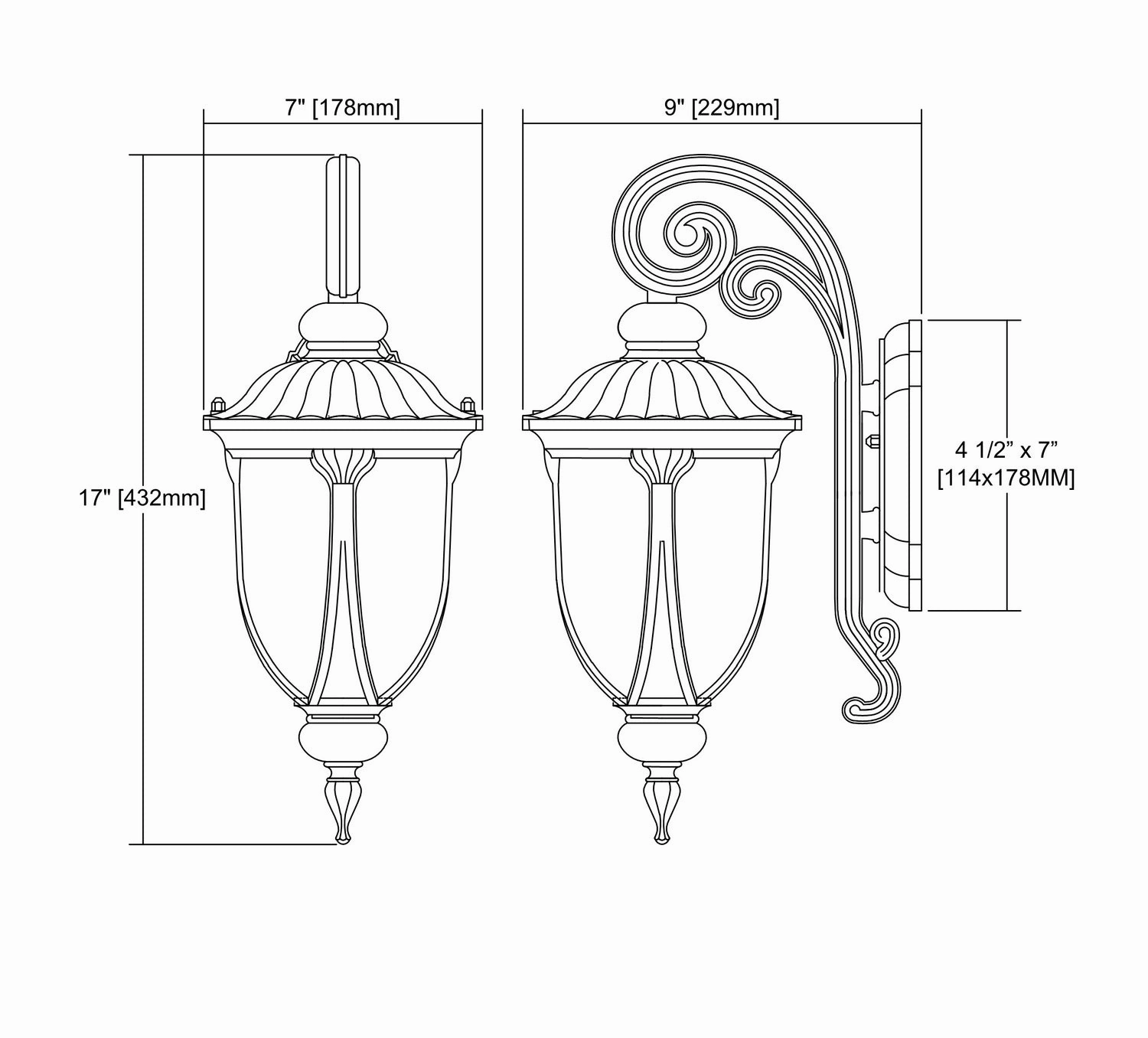 Derry Hill One Light Outdoor Wall Sconce Matte Black