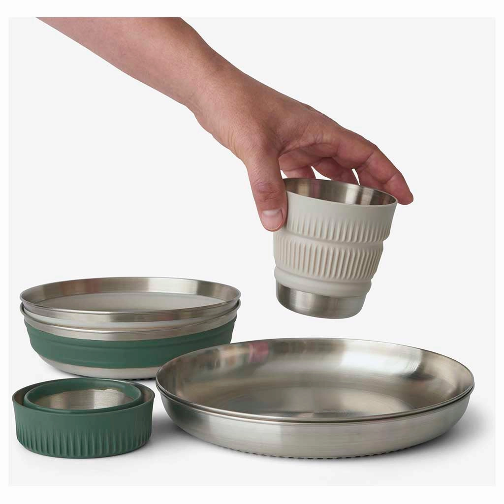Detour Stainless Steel Collapsible Dinnerware Set