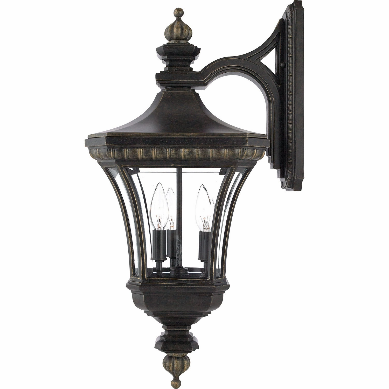Devon Three Light Outdoor Wall Lantern Imperial Bronze