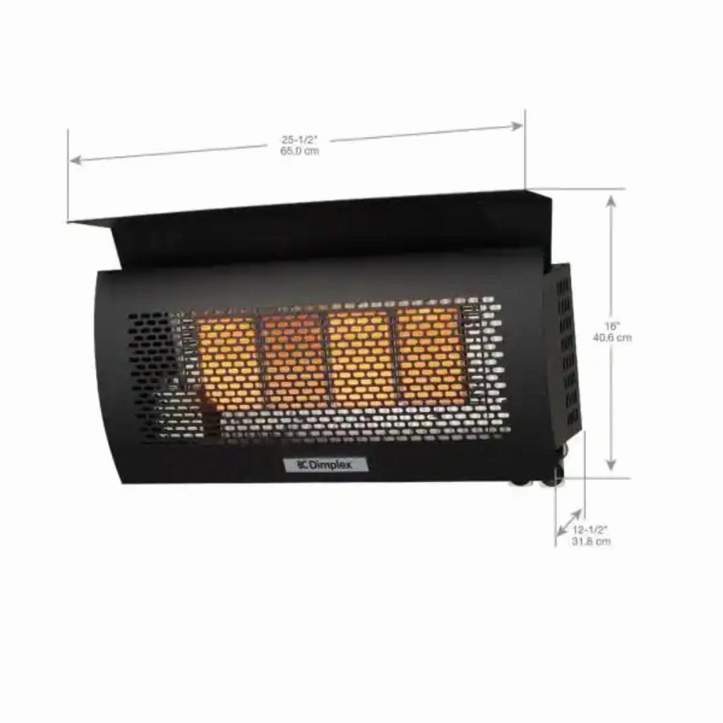 Dimplex DGR Series 25" Outdoor Wall Mounted Natural Gas Infrared Heater DGR32WNG