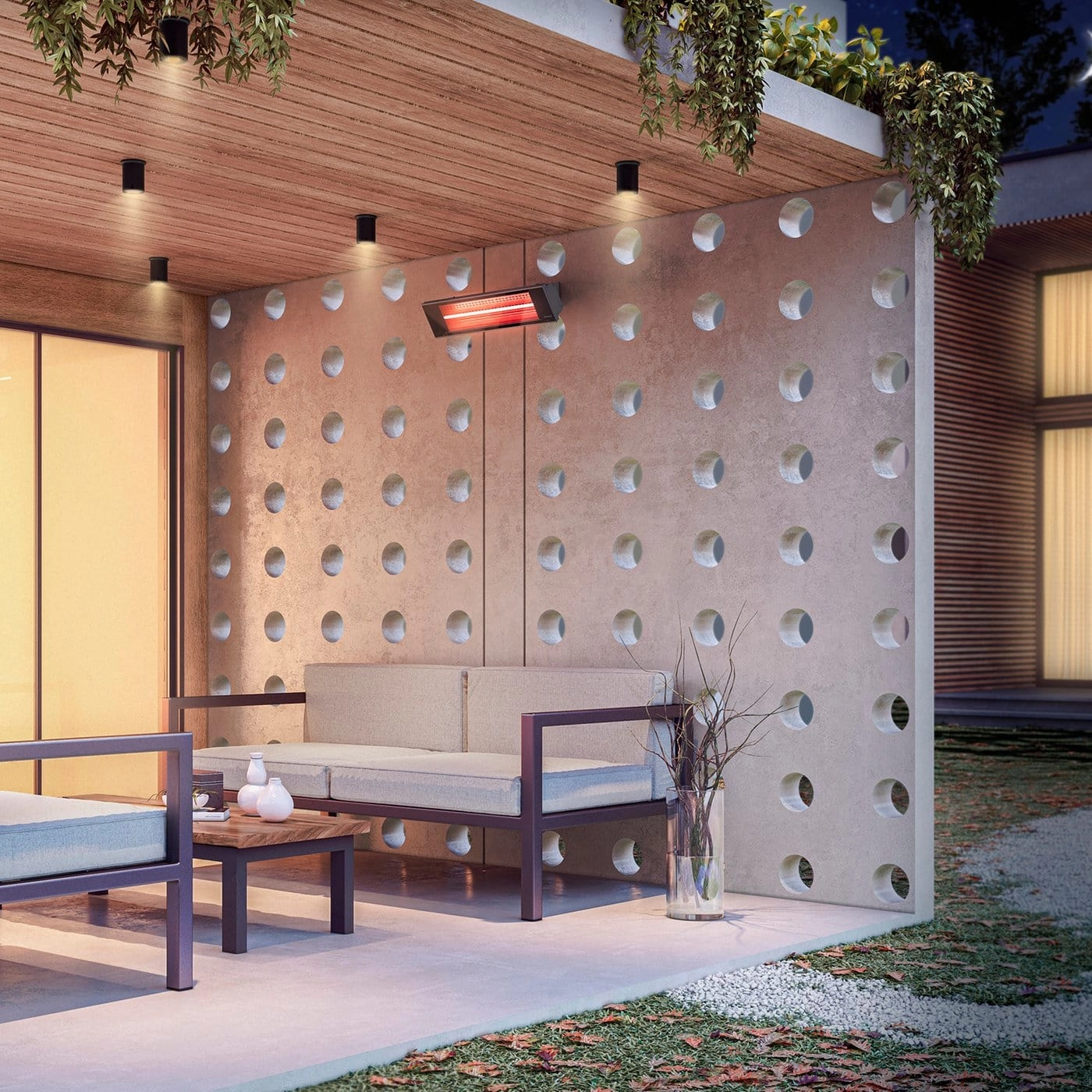 Dimplex DIR Series 36" Indoor/Outdoor Wall-Mounted Electric Infrared Heater DIR18A10GR