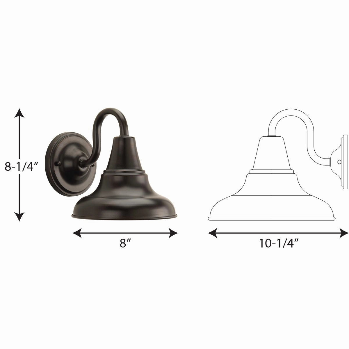 District Led LED Wall Lantern Antique Bronze