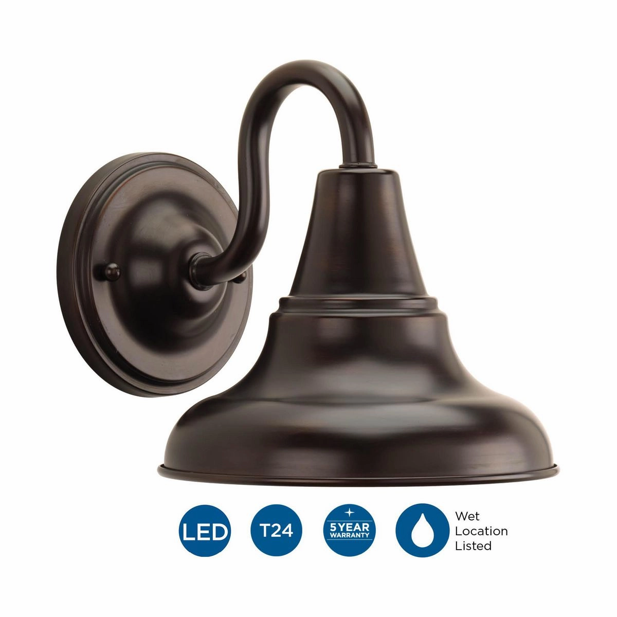 District Led LED Wall Lantern Antique Bronze