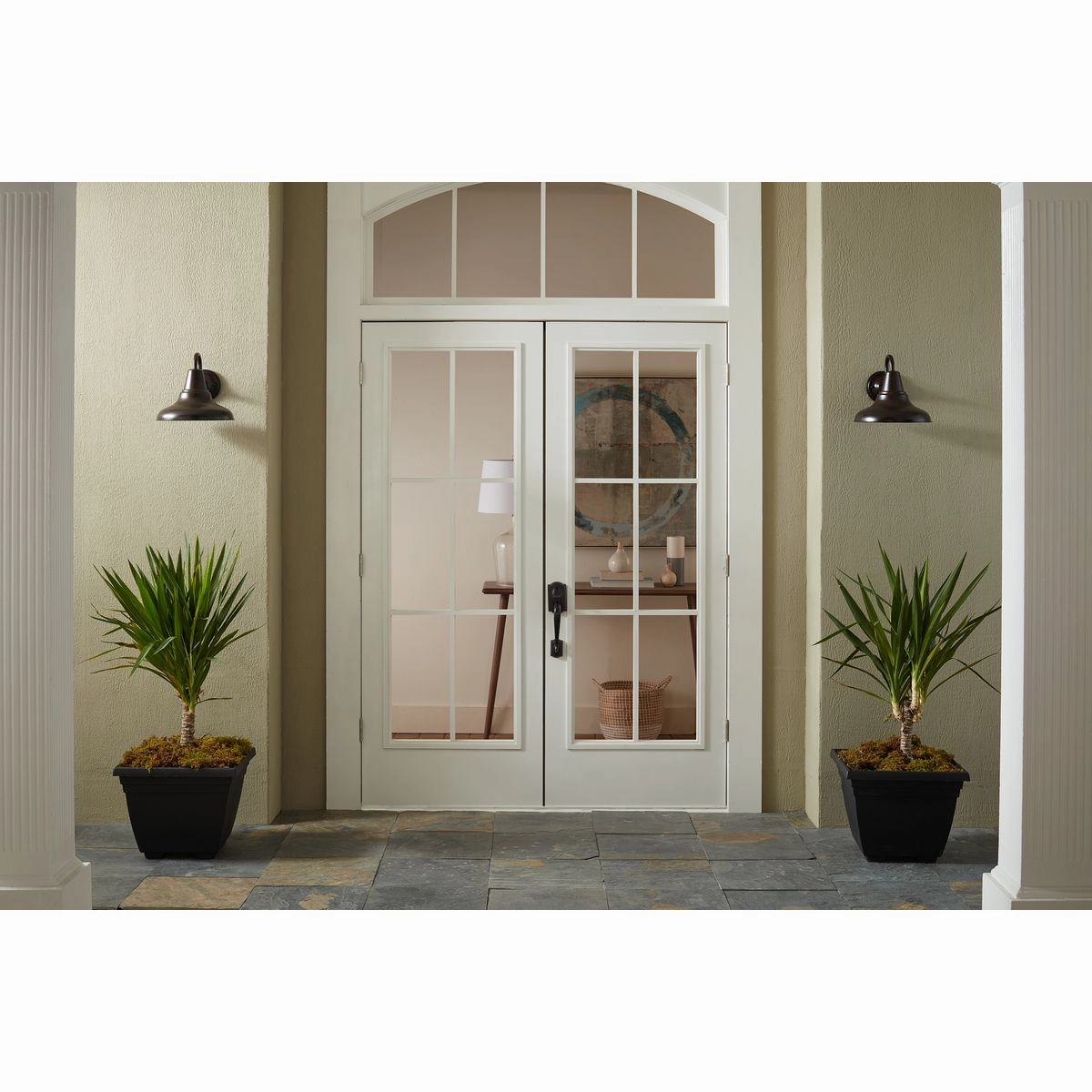 District One Light Wall Lantern Antique Bronze