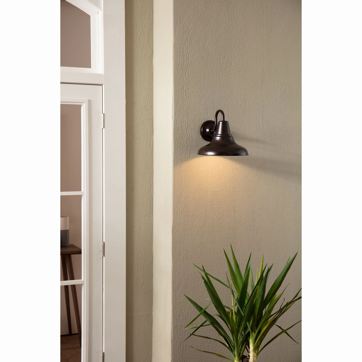 District One Light Wall Lantern Antique Bronze