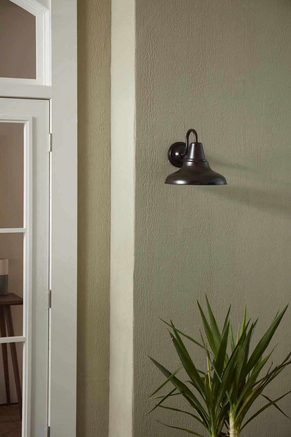 District One Light Wall Lantern Antique Bronze