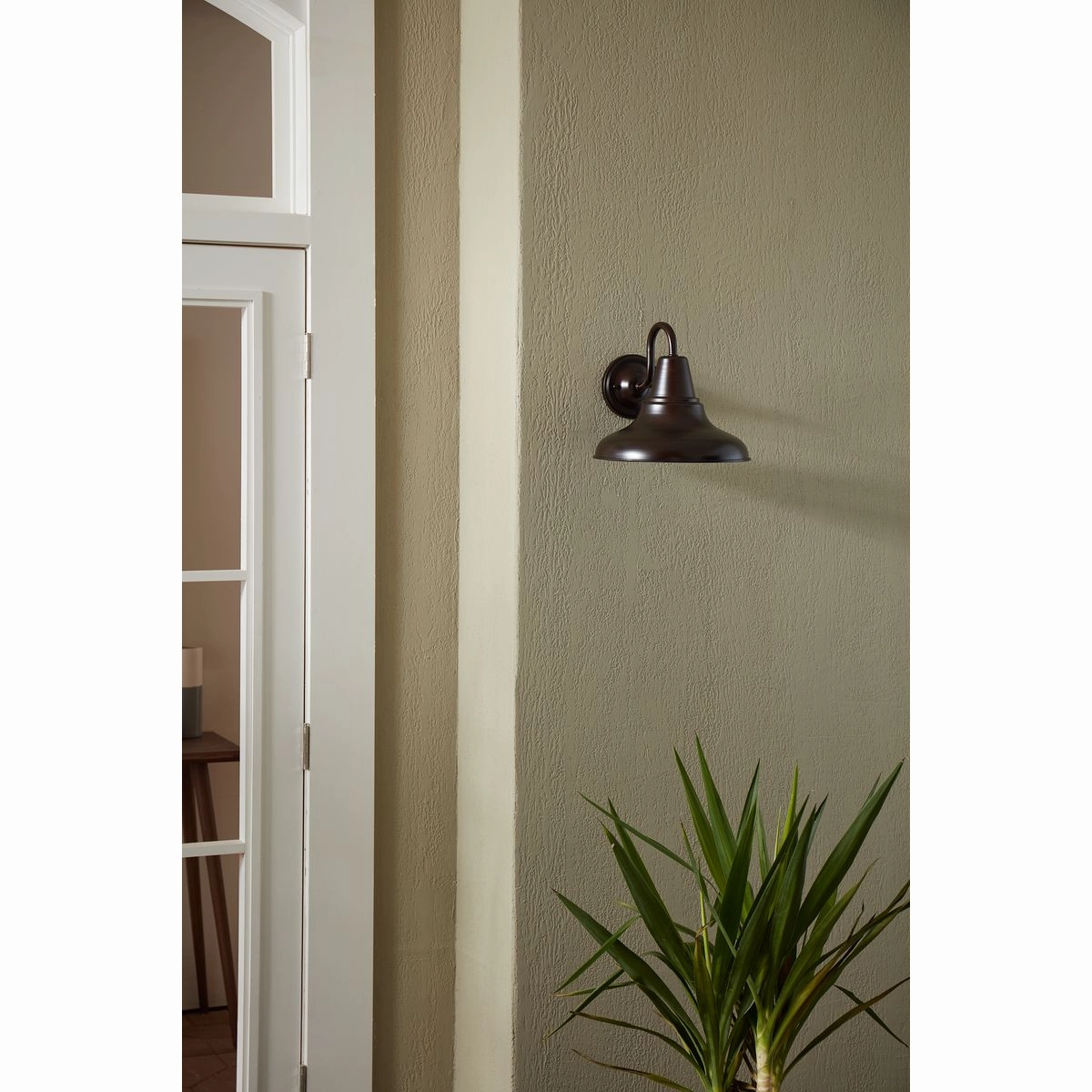 District One Light Wall Lantern Antique Bronze