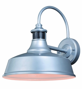 Dorado One Light Motion Sensor Outdoor Wall Light Satin Silver and WhiteOutdoor wall sconces with motion sensor