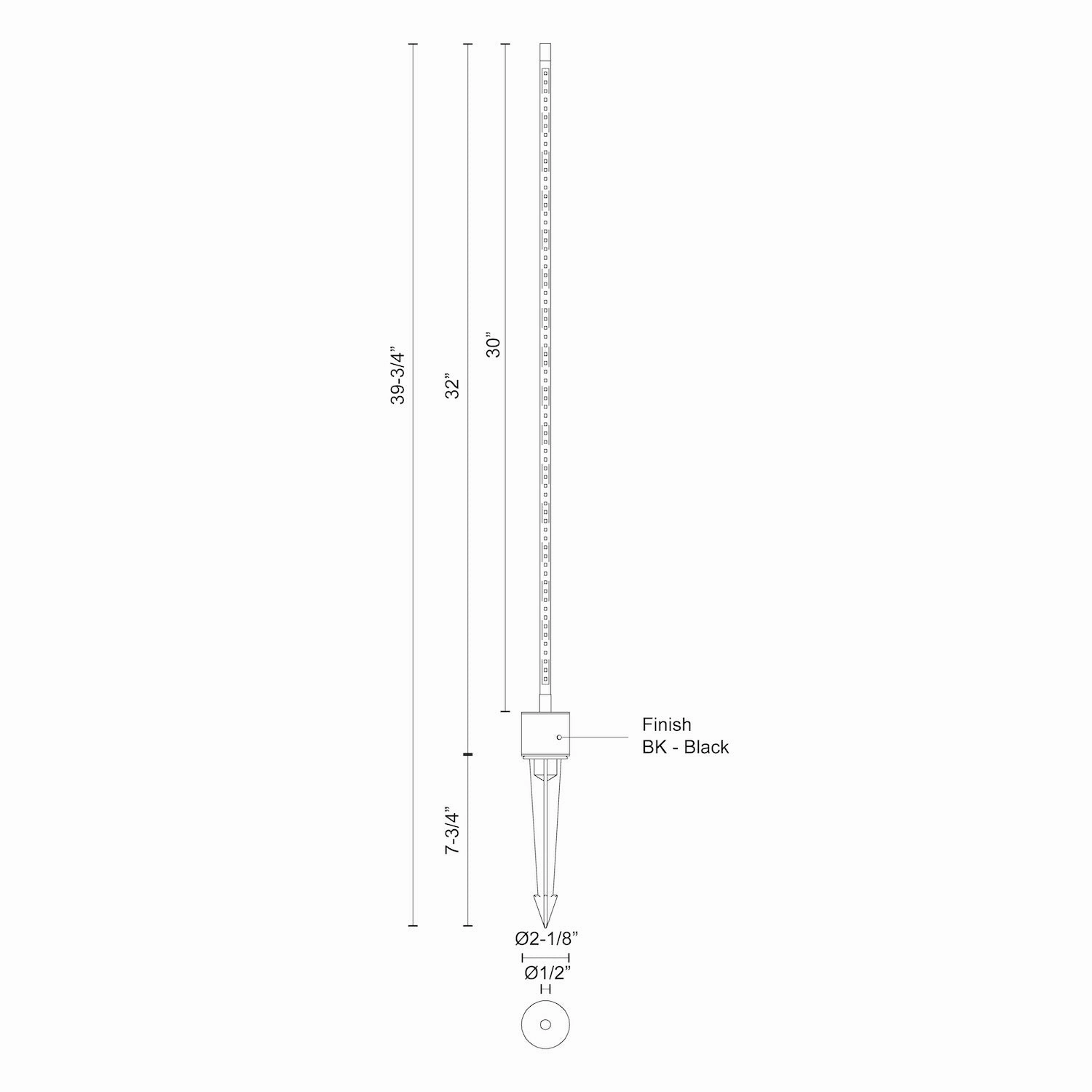 Dorian LED Garden Light Black