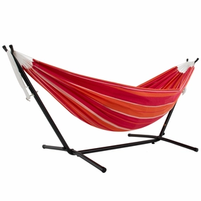 Double Cotton Hammock with Stand (9ft/280cm) - Mimosa outdoor hammock with stand and canopy