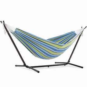 Double Cotton Hammock with Stand (9ft/280cm) - Oasis outdoor hammock with stand and canopy