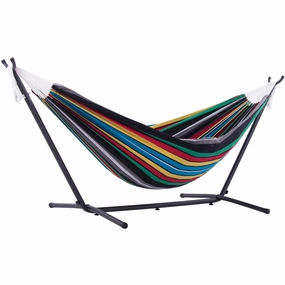 Double Cotton Hammock with Stand (9ft/280cm) - Rio Night outdoor hammock with stand and canopy