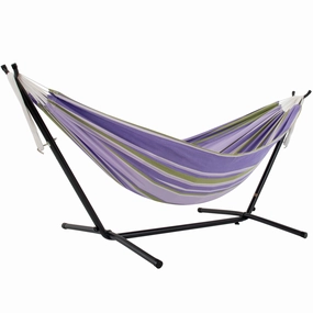Double Cotton Hammock with Stand (9ft/280cm) - Tranquility outdoor hammock with stand and canopy
