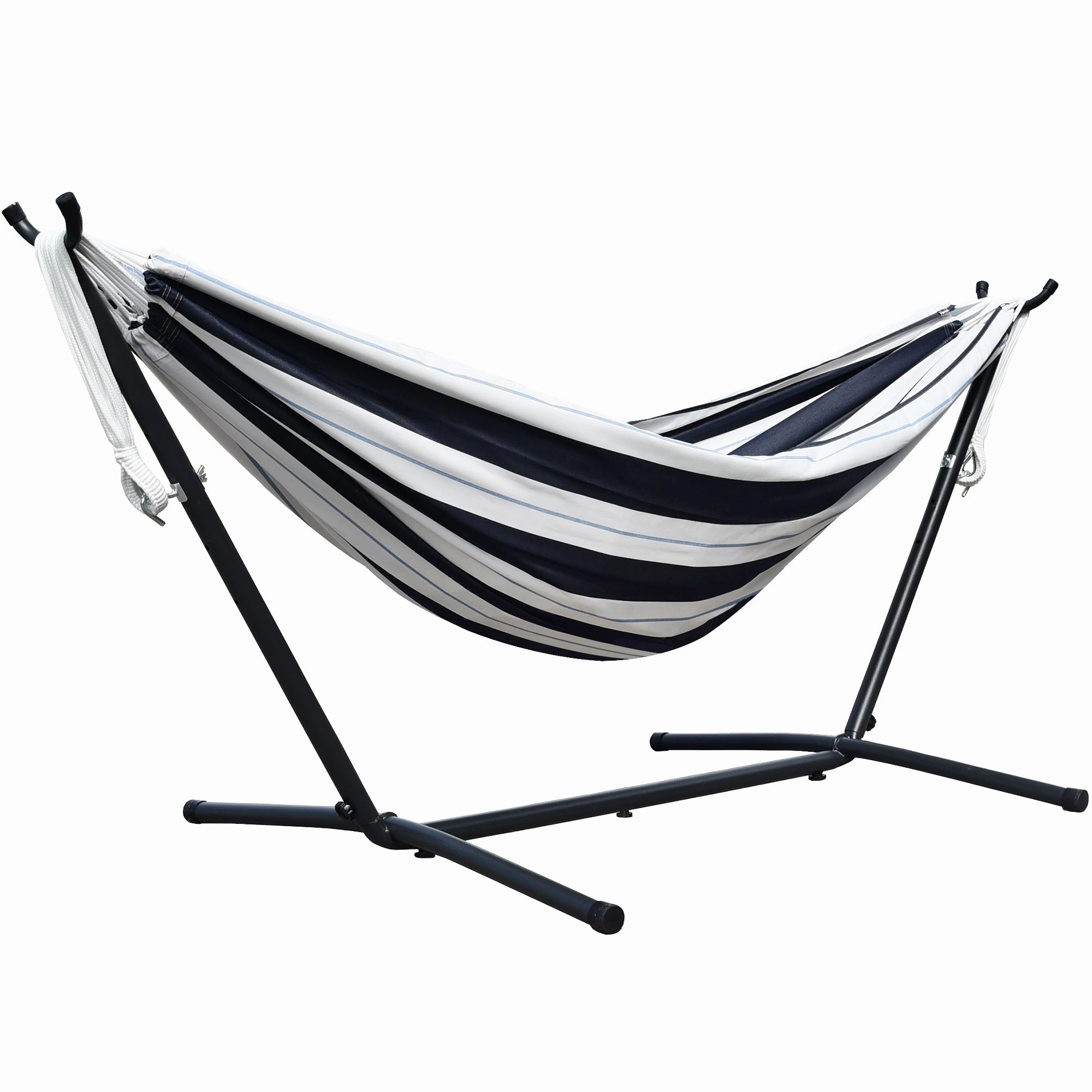 Double Sunbrella Hammock with Stand (9ft/280cm) - Harbour lightweight portable hammock for camping