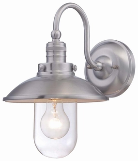 Downtown Edison One Light Wall Mount Brushed Stainless SteelOutdoor wall sconces with motion sensor