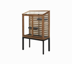 Drop greenhouse self-watering outdoor planter systems