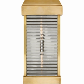 Dunmore Large Curved Glass Louver SconceWeatherproof outdoor lighting