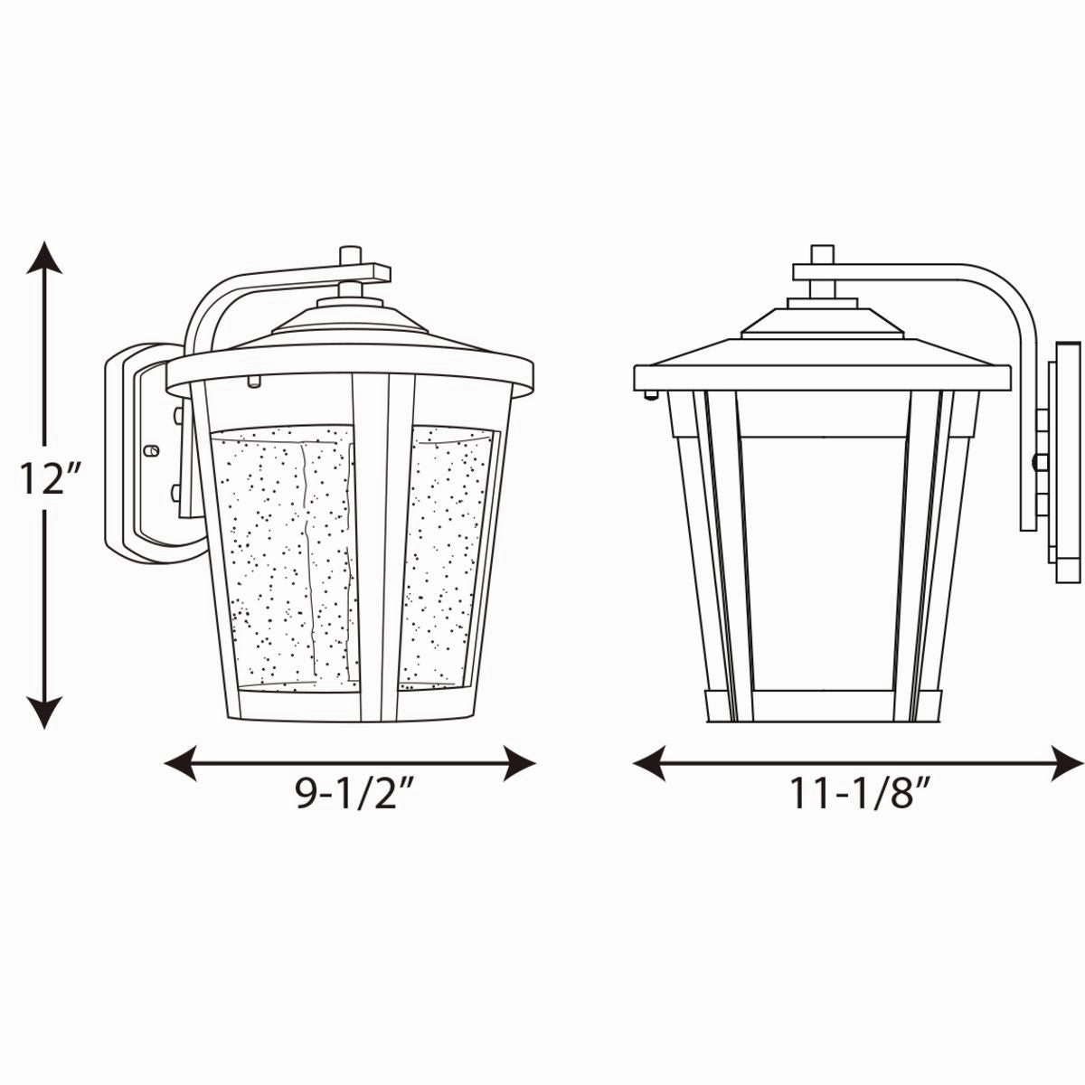 East Haven Led LED Wall Lantern Black