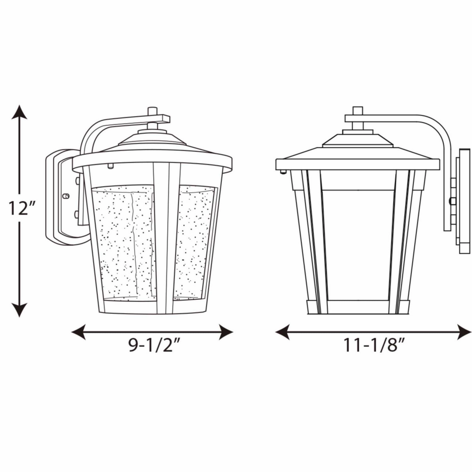 East Haven Led LED Wall Lantern Black