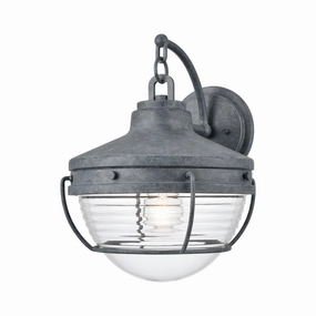 Eastport One Light Outdoor Wall Sconce Aged ZincOutdoor wall sconces with motion sensor