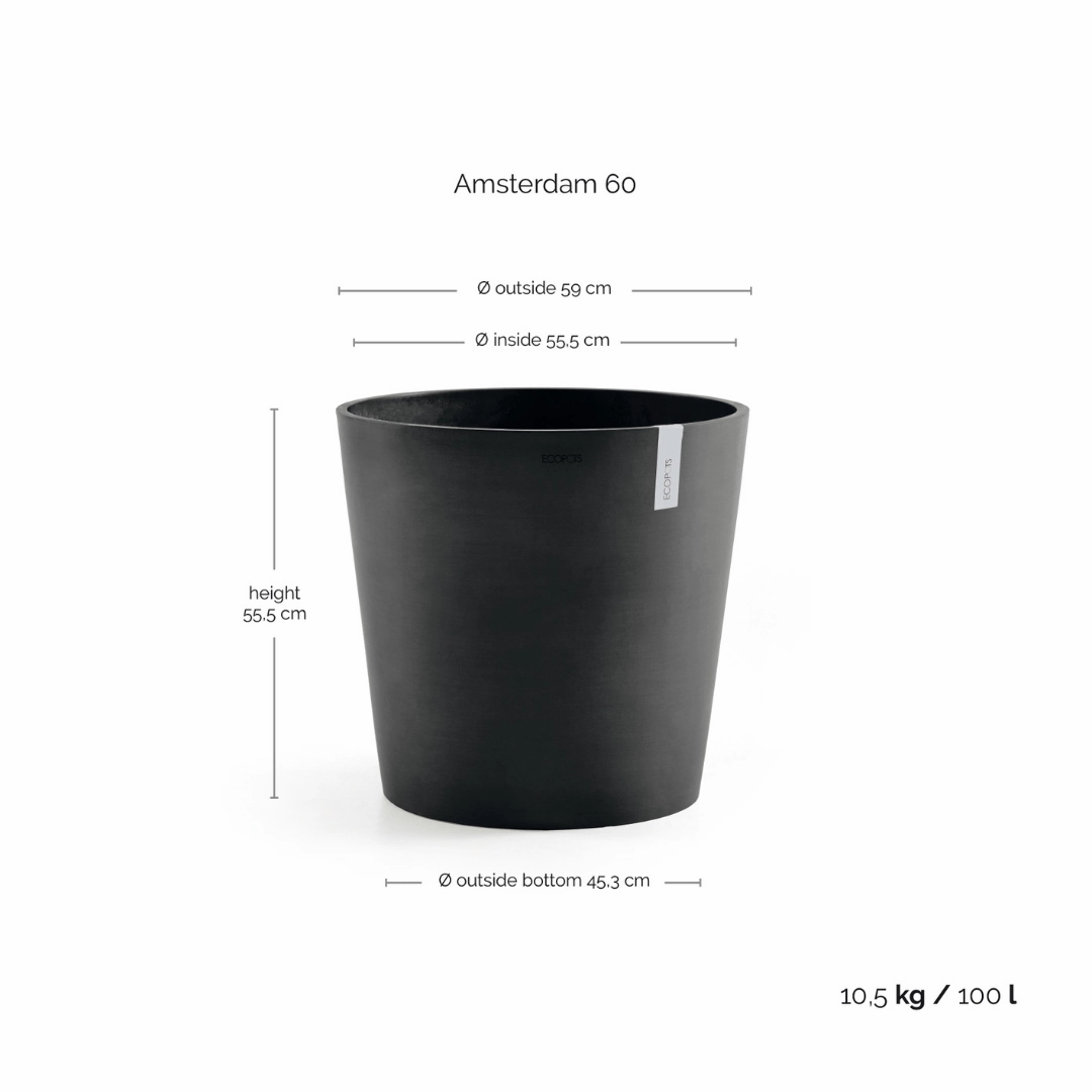Ecopots Amsterdam Dark Grey