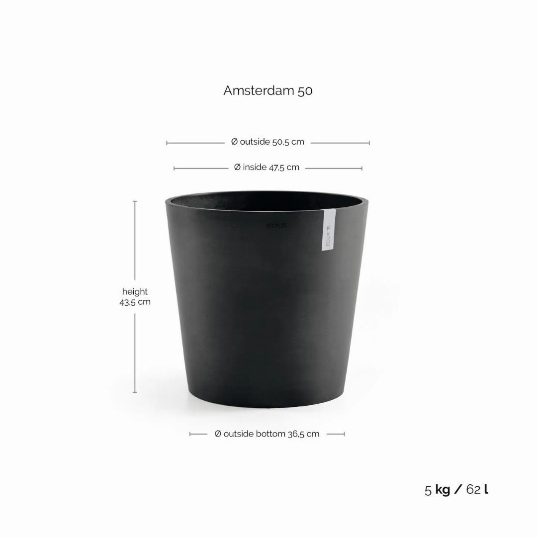 Ecopots Amsterdam Dark Grey