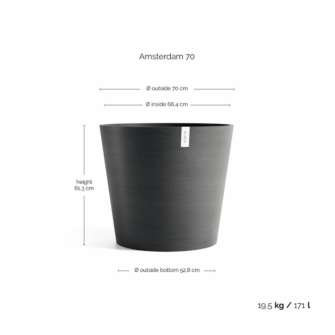Ecopots Amsterdam Dark Grey